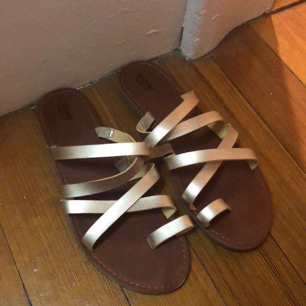 Rose gold sandals